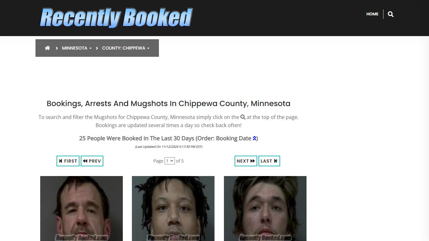 Bookings, Arrests and Mugshots in Chippewa County, Minnesota